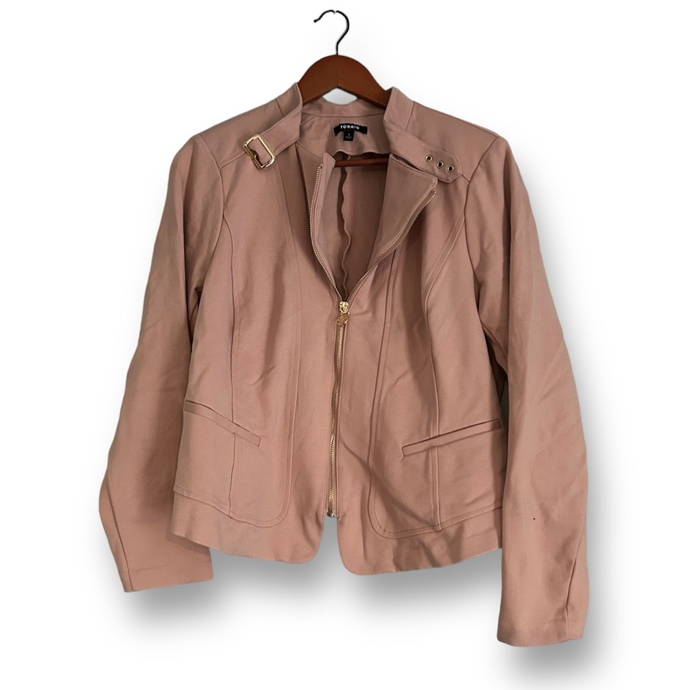 [Torrid] Pink Stretchy Moto Jacket
